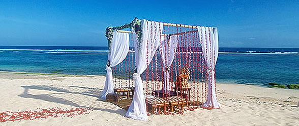 Bali beach Wedding setup