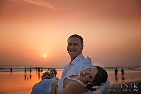 Sunset wedding in Bali