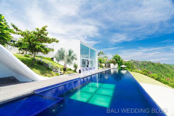 Bali villa wedding view